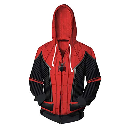 Xinxin Cardigan Zip Hoodie Cosplay Anime 3D Style Unisex/Adult Black/Red