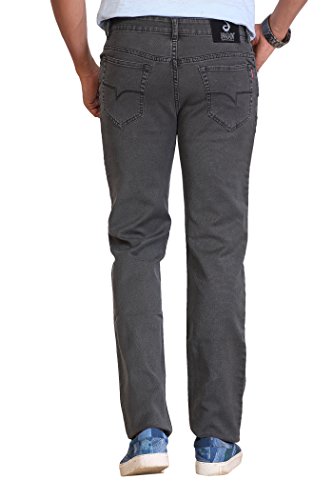 Image of Dragaon Dobby Fabric Stretchable Jeans for Mens -Grey