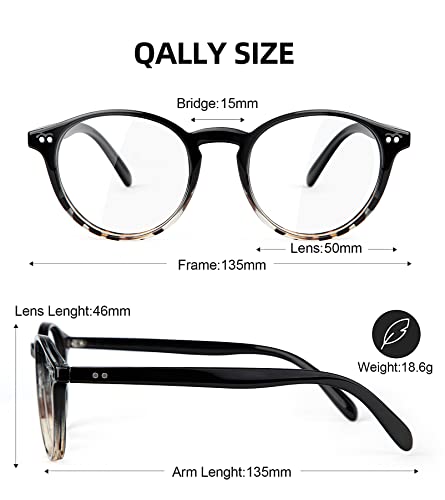 Image of Womens Round Blue Light Blocking Glasses Anti Eye Strain Glasses Clear Lens Computer Eyeglasses with Filter UV Light