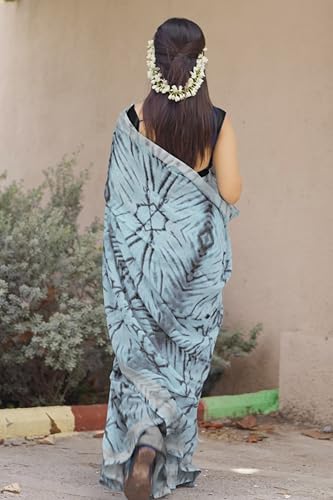 Image of MIRCHI FASHION Women Saree Cotton Abstract Printed | Lightweight Comfortable Sari for Office and Regular Daily Wear with Matching Blouse Piece
