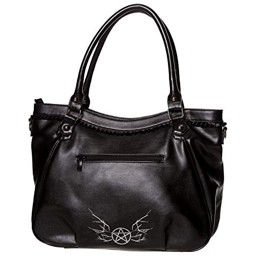 Lost Queen Hecate in Full Moon Crossbody Handbag Gothic Black Cat Alternative Purse4