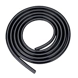 Eastrans 1/4' ID Silicone Tubing, Food Grade 1/4' ID x 3/8' OD Flexible Pure Silicone Hoses High Temp for Home Brewing,5 Feet Length,Black