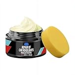 Car Headlight Restoration Kit – Headlight Repair Paste & Sponge Kit, No Power Tools Required, Restores Yellowed & Oxidized Headlights to Like-New Clarity, For All Vehicle Types(50g)