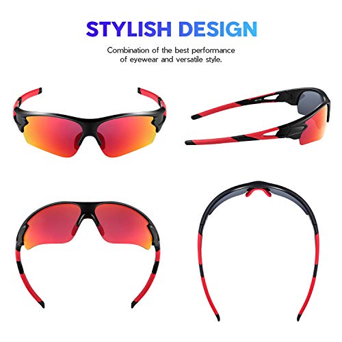 BEACOOL Polarized Sports Sunglasses for Men Women Baseball Running Cycling Fishing Softball Golf TAC Safety Glasses UV400 by BEACOOL - Image 2
