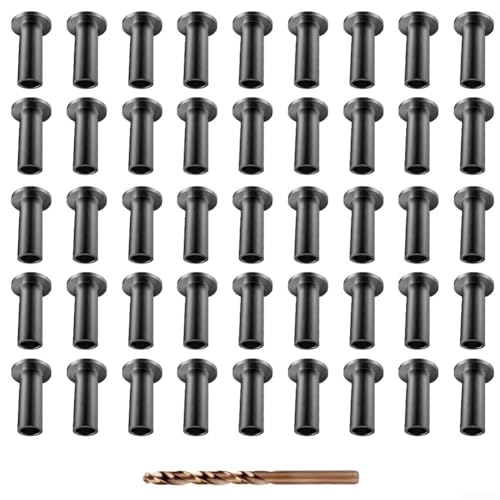 Lot de 45 manchons de protection en acier inoxydable pour poteaux en bois composite pour protéger les garde-corps des câbles contre les dommages avec résistance aux conditions météorologiques