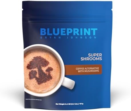 Blueprint Bryan Johnson スーパーシュルーム マッシュルーム コーヒー 代替品 - 70MG カフェイン - 30回分