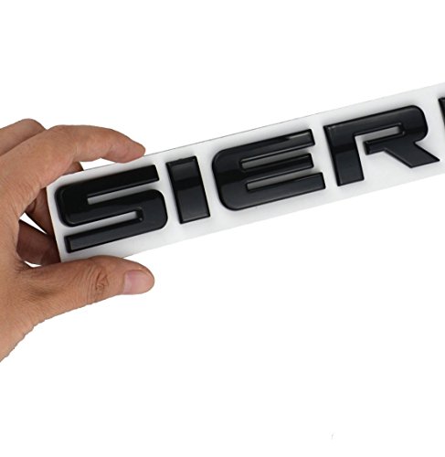 Image of 1pc Sierra Nameplate Letter Emblem 3D Badge Glossy fit Sierra (Black)