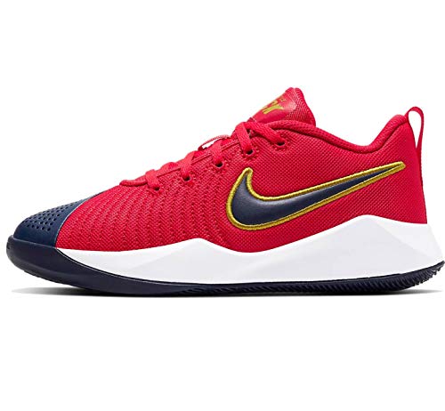 Tênis de basquete masculino Nike, University Red/Midnight Navy, 5 Big Kid