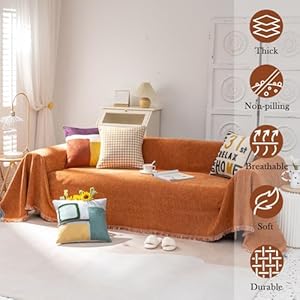 Handontimebruntorangesofacovercouchcoversforsofawashableloveseatcoverssoftchenillecouchcoverfordogssolidcaramelcouchcoversfor3cushioncouchsofapetfriendly71x118 Urban Country Home Decor Handontime brunt orange sofa cover couch covers for sofa washable loveseat covers soft chenille couch cover for dogs solid caramel couch covers for 3 cushion couch sofa pet friendly 71 x118 urban country home decor