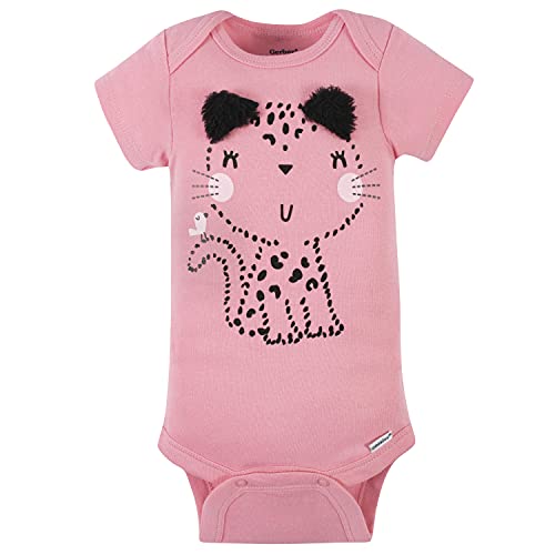 Gerber baby-girls 4-pack Short Sleeve Onesies Bodysuits