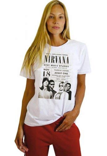 CAMISETA FEMININA BÁSICA ESTAMPADA JOSS - NIRVANA BRANCO (M)