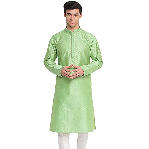 Image of Sanwara Men's Silk Relaxed Kurta