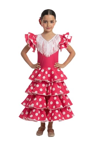 Vestido de flamenco infantil cómodo y elástico para niñas que bailan sin parar