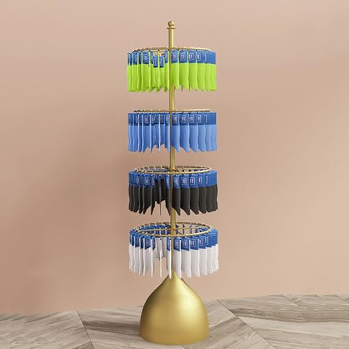 GNYVZXPLQ Rotary Umbrella Drying Rack, Metal Underwear Bra Display Rack 3-5 Tier Multicolor For Home Boutique Retail Store(Gold,Four layers)