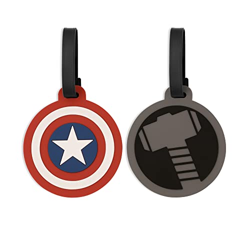 Disney Marvel Thor et Captain America Lot de 2 étiquettes à bagages Multicolore