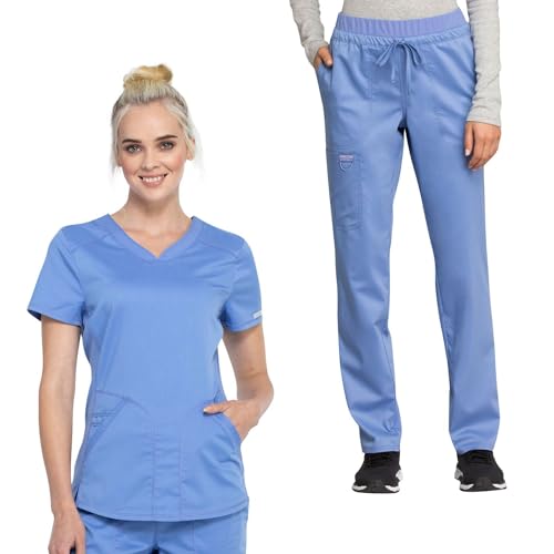 Ensemble d'infirmière Cherokee WW601 WW105 bleu ciel en taille 5XL pour femme