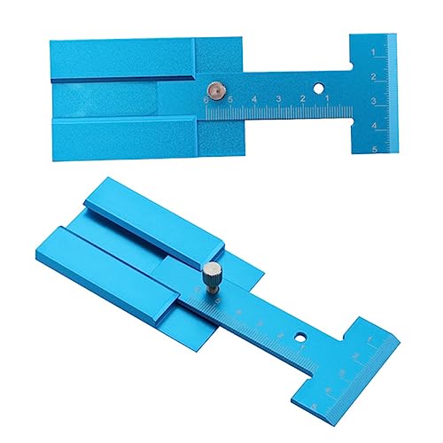 EUVAROMEX 1pc Alloy Screws Installation Tool Table Height Ruler Carpenter Height Ruler Woodworking Ruler Gauge Ruler Sky-Blue/4706