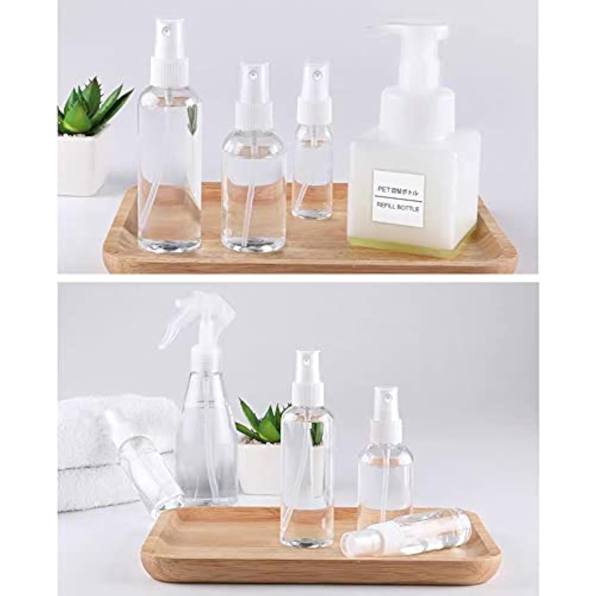 Portable Fine Mist Spray Bottles Set