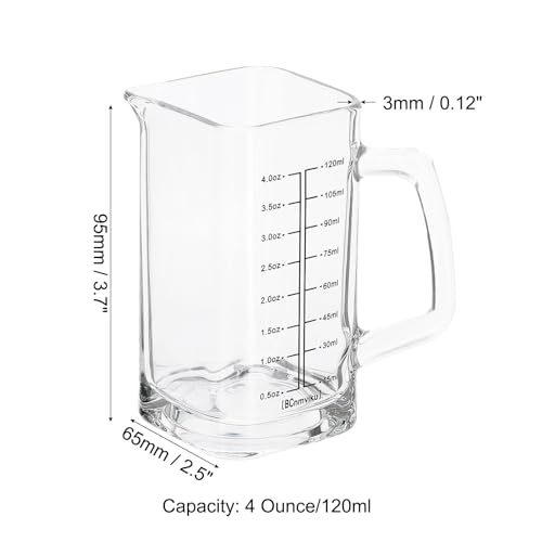 Vaso medidor de vidrio con asa 120 ml miniatura 2