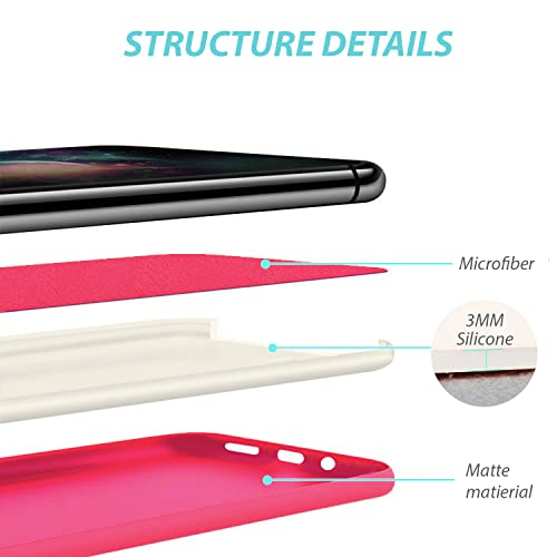 Zuslab Case Compatible With Samsung Galaxy S10, Silicone Gel Rubber Bumper Phone Cover, Slim Thin Hard Shell Shockproof Full-Body Protective Case - Neon Pink #TOP2