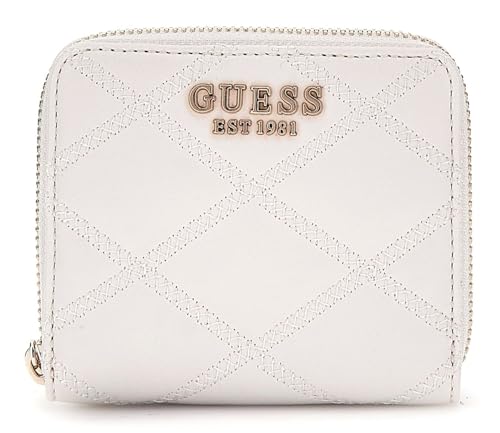 Portefeuille GUESS Tamsin Cream White aux finitions haute maroquinerie