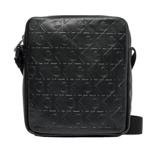 Calvin Klein MONOGRAM SOFT REPORTER 18 AOP - Bolso bandolera blando con estampado integral