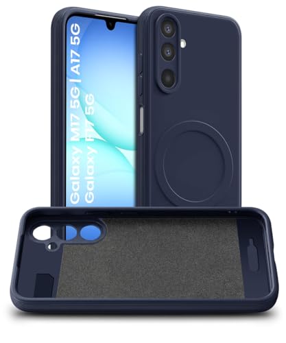 Image of WOW IMAGINE Back Case Cover for Samsung Galaxy M17 5G | A17 5G | F17 5G | Soft Matte Silicone Case| Slim Fit & Shockproof | Camera Protection Bumper Cover (Blue)