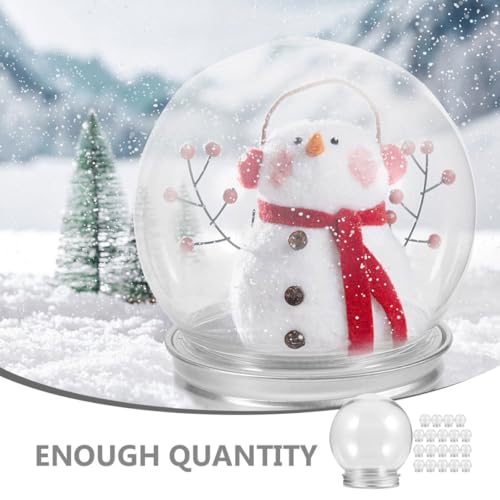 Bolas de nieve de plástico para decoración de Navidad y regalos personalizados DIY 5