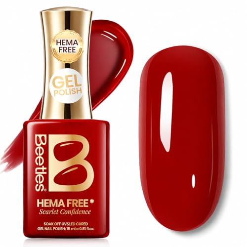 Image of Beetles Red Gel Nail Polish 15ML Soak Off UV Gel for Fall Nail Art DIY
