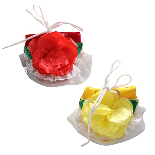 2 Unids Dog Piaturas Perro Fisiológicos Calzoncillos De Encaje Flores De Encaje Pantalones Sanitarios para Perros Pañales De Perro Reutilizables para Periodos De Calor De Perrito Cómodo