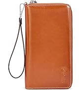 BOSTANTEN Leather Wallets for Women RFID Blocking Zip Around Credit Card Holder Phone Clutch Wris...