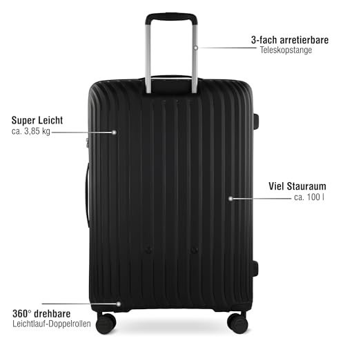 bugatti Hera koffer L met 4 wielen, lichtgewicht reiskoffer in denim - Image 5