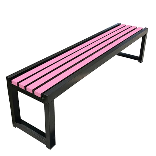TMKDNNKG Bancos de jardín para Exteriores, Bancos Resistentes a la Intemperie, Bancos de Metal para Parques, Bancos de Hierro Fundido para Exteriores, Muebles de Exterior para Patio, Parque, césped y