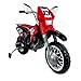 Produktbild INJUSA Cross Thunder MAX VX Elektromotorrad, 12-Volt-Akku, für Kinder über 3 Jahren, mit Gasgriff, Stützrädern und Rädern mit Gummiprofil, Geschwindigkeit von 6 km/h, Rot