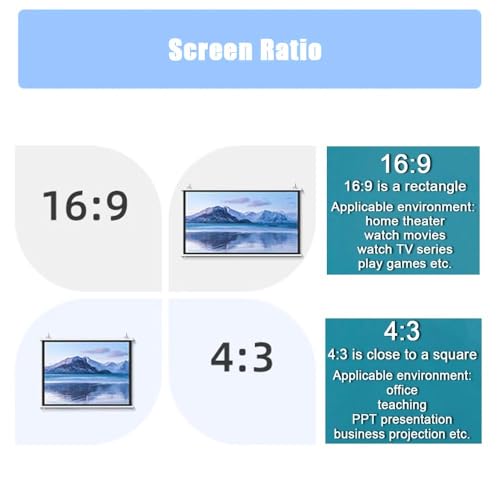 Pantalla de Proyección Manual Portátil 72" 16:9 miniatura 3