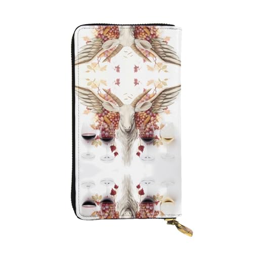 Long porte-cartes de crédit en cuir Wine Illustrations pour ranger tous vos papiers