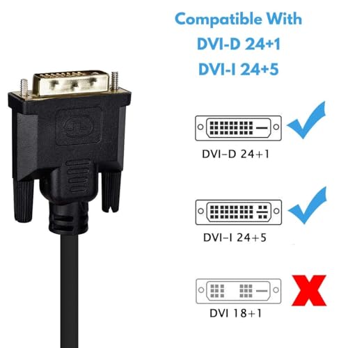 Image of Tobo DVI to VGA Cable, DVI-D 24+1 to VGA 10 Feet Cable Male to Male Gold-Plated Cord for Computer, PC Host, Laptop, Graphics Card to HDTV, LG HP Dell Monitor, Display Screen and Projector(10 Feet)