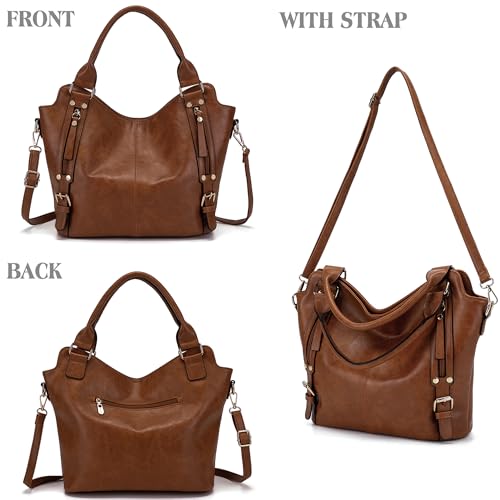 Image of Crossbody Bags for Women Large Hobo Purse Shoulder Handbag Wallet Set 2PCS | Soft PU Leather,Total 9 Pockets,Large Capacity,with a Spacious Functional Wallet,Detachable Shoulder Strap,Stylish Design