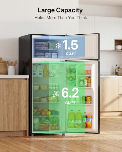 Upstreman 7.7 Cu.Ft. Double Door Fridge