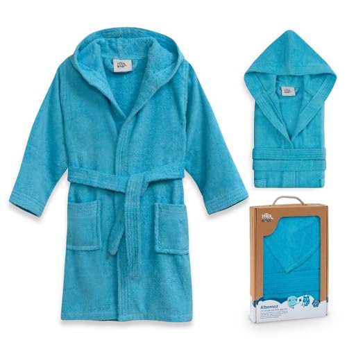 Interbaby Albornoz Niños: Niña, Niño, Bebe Recien Nacido | Albornoz Infantil de 10 a 12 Años | 100% Algodón, Extra Suave, Fácil de Lavar, Alta Capacidad de Absorción