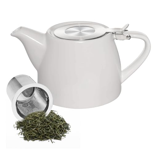 Vegena Teekanne mit Siebeinsatz, 500ML Teekanne Keramik mit...