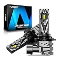 NOVSIGHT H10/9140/9145 Fog LED Bulbs - 400% Super Brighter 6500K Cool White, Fanless Light, 1:1 Size Design, 50000+ Lifespan, Plug and Play, Pack of 2