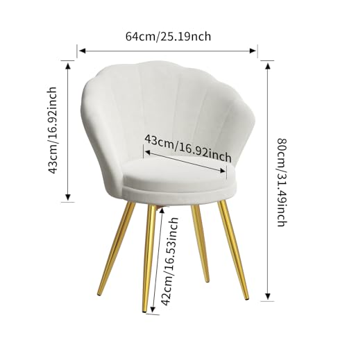 Fauteuil coiffeuse velours blanc 200 kg Utlenianie