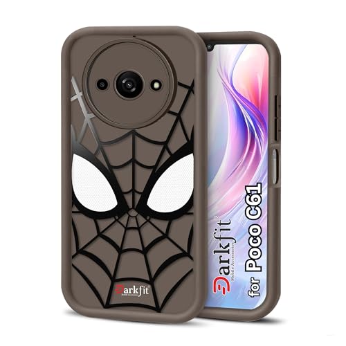 Image of DARKFIT Back Case Cover Compatible for Poco C61 | Soft Silicone | Camera & Body Protection | Shock Proof | Color Brown | Pack of 1