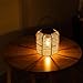 2PK Solar Lanterns Outdoor Waterproof Hanging Rattan Lantern Lights Solar Powered Decorative Table Lamp for Garden Patio Courtyard Lawn