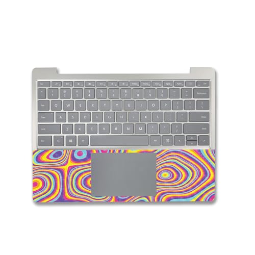 Image of MightySkins Carbon Fiber Skin Compatible with Microsoft Surface Laptop Go 3 (2023) Full Wrap Kit - Gobstopper | Protective, Durable Textured Carbon Fiber Finish | Made in The USA
