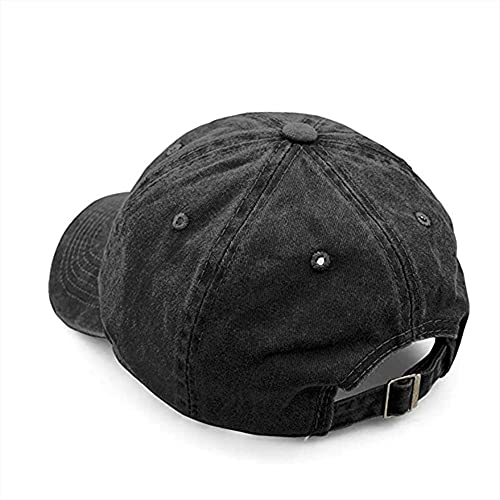 Women's Baseball Cap Mama Vintage Distressed Washed Cotton Adjustable Dad Hat Outdoor (Black) #TOP1