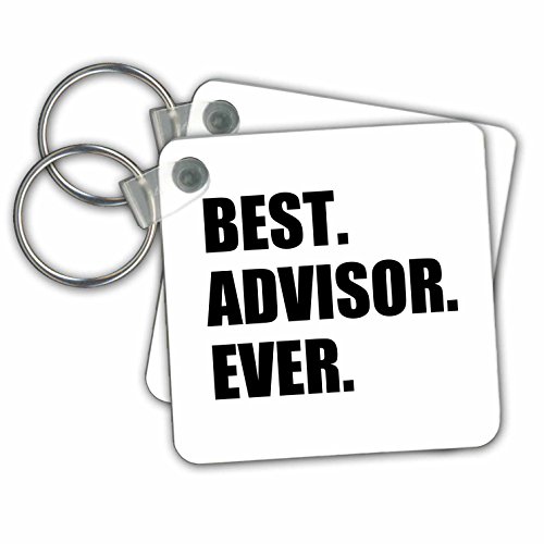 Porte-clés Best Advisor Ever inscription humour travail 3dRose 6cm