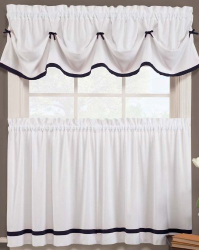 naturally home Kate Elegance Kitchen Curtain Set - Valance (58
