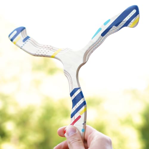 Wooden Boomerang Storm v2 | Handcrafted Returning Boomerang | Easy-to-Throw Design for Beginners | Fun Outdoor Game | Thin, Lightweight and Safe to Use Idea | Suitable for 14+